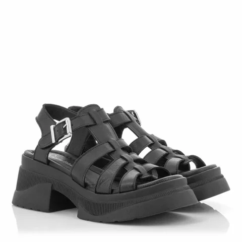 Дамски Сандали На Ток CARLO FABIANI – 252-29900 TRENDY LOW BLACK — снимка 3
