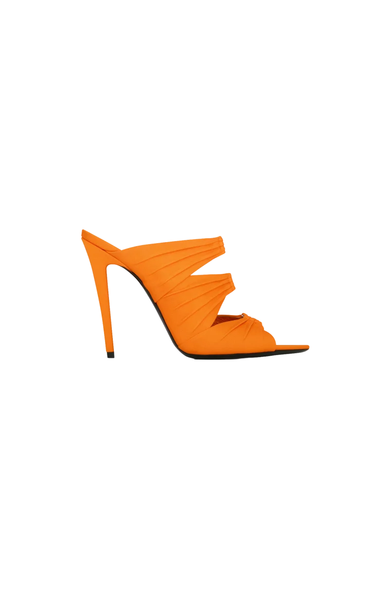 Emilie Mules in Satin Crepe