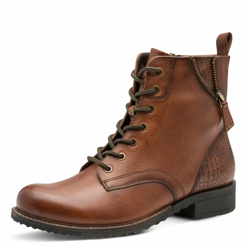 Дамски Равни Боти TAMARIS – 1-25273-45-305 COGNAC — снимка 3