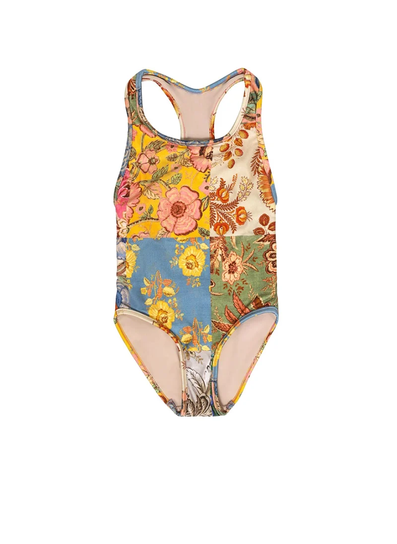 Цял бански с принт 'Patch Floral' Zimmermann Kids
