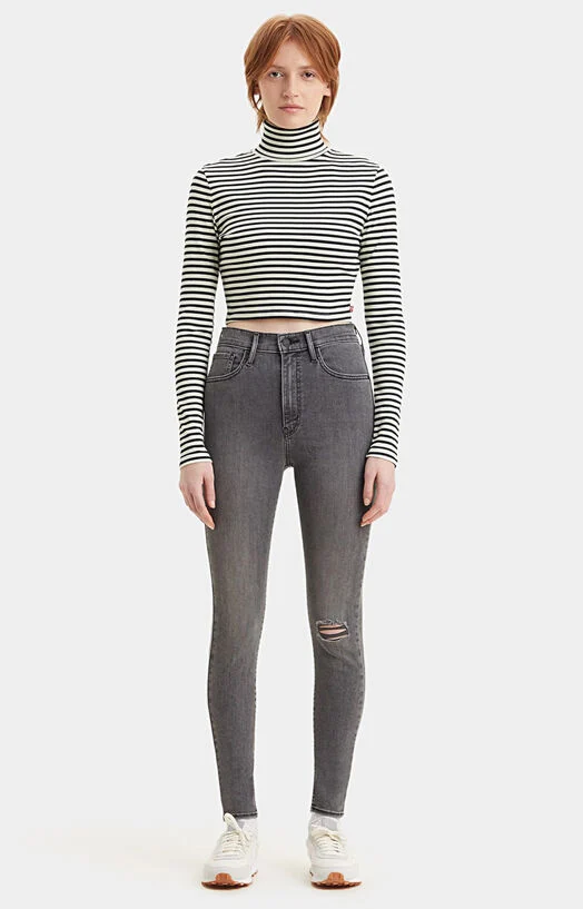Сиви дънки Levi’s® MILE с накъсан детайл