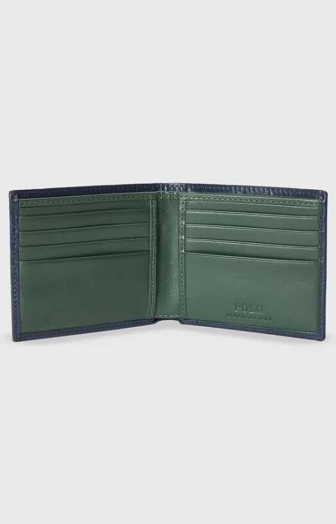 Кожен порфейл BILLFOLD с лого бродерия — снимка 3