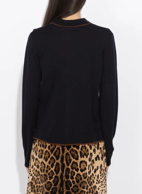 Жилетка с контрастни кантове 'Shirt-style' Max Mara Studio Msttarga — снимка 3