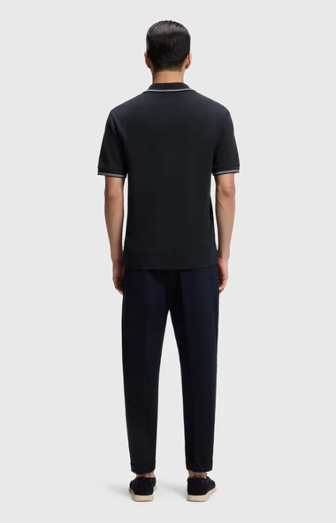 Поло-шърт от смесена текстура — снимка 3