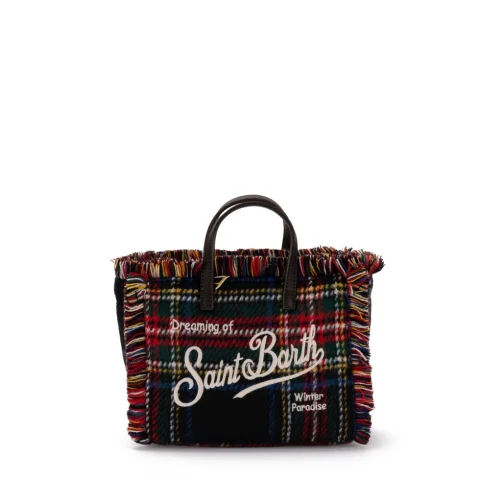 Дамска чанта с каре Mini Vanity SAINT BARTH