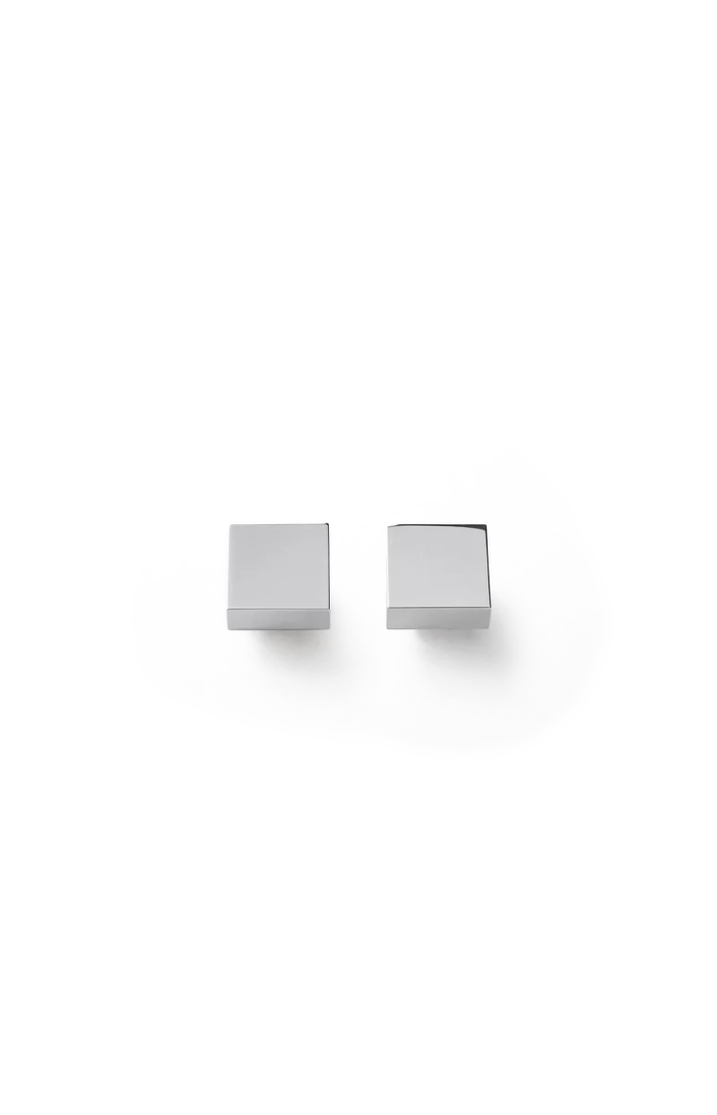 Cube Studs in Silver