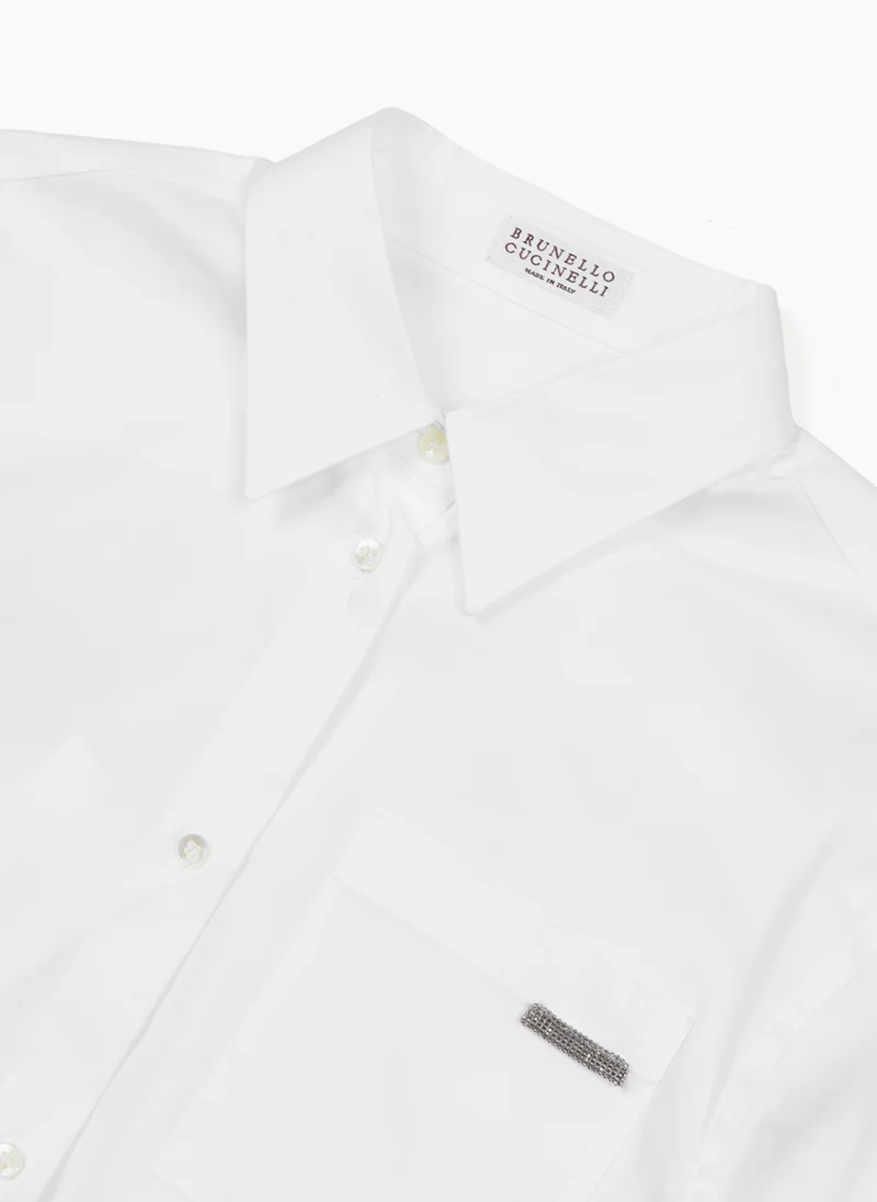 Риза с монили Brunello Cucinelli Kids 8-10 — снимка 2