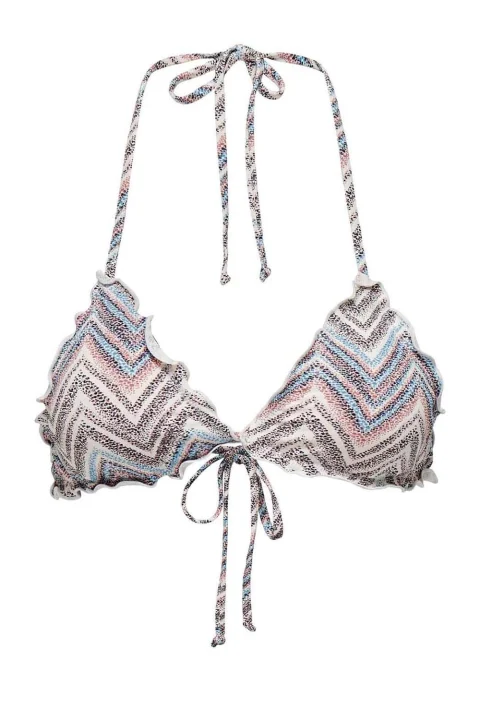 Бански Onlandrea Ruffle Tie Bikini Top 15250846 19-1430 tcx mink