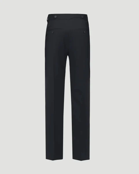 Low-Waisted Cigarette Trousers in Black — снимка 2