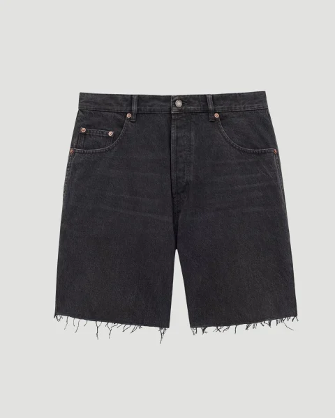 Bermuda Shorts in Black Vendôme Denim