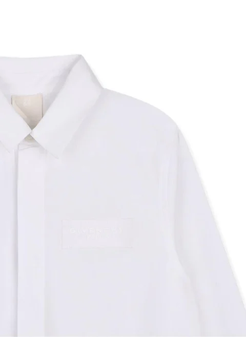 Класическа риза с лого бродерия Givenchy Kids — снимка 3