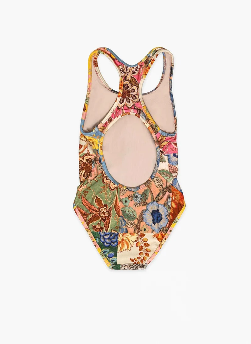 Цял бански с принт 'Patch Floral' Zimmermann Kids — снимка 3
