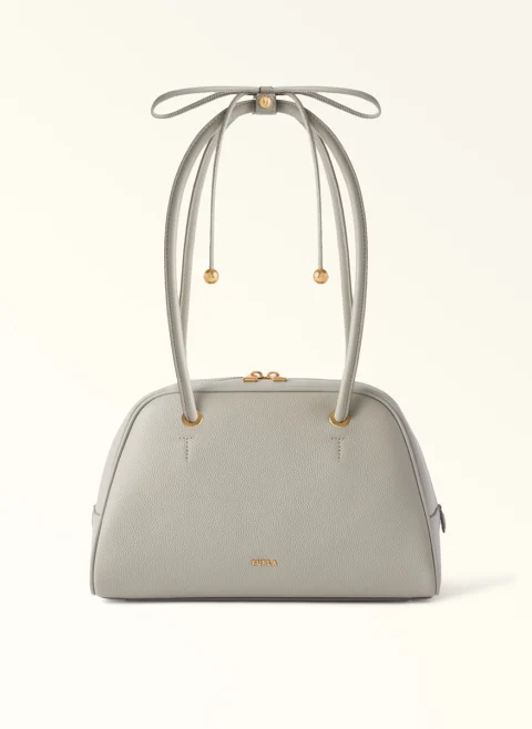 Чанта Furla Poppy Dome Stone Gray M