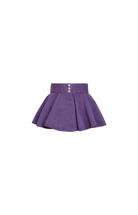 Denim Peplum Belt in Violet — снимка 2