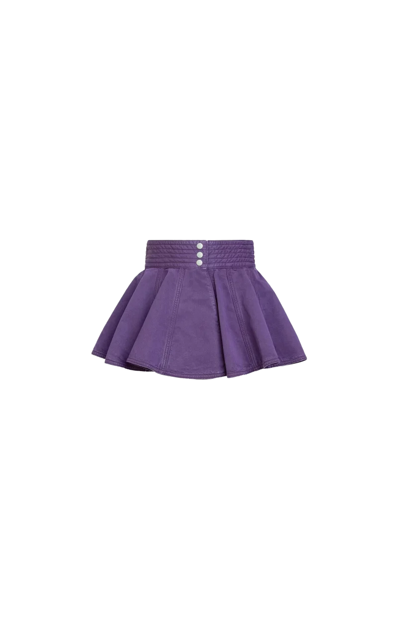 Denim Peplum Belt in Violet — снимка 2