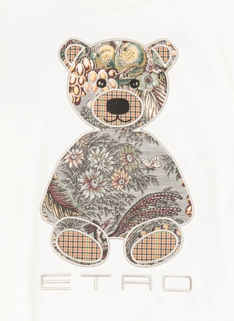 Тишърт с бродерия 'Bear' Etro Kids — снимка 3