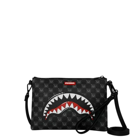 Чанта през рамо SHARKS IN PARIS WTF BUBBLY BLACK CHECK SPRAYGROUND — снимка 1