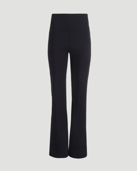 Activewear Flared Slim Pants in Black