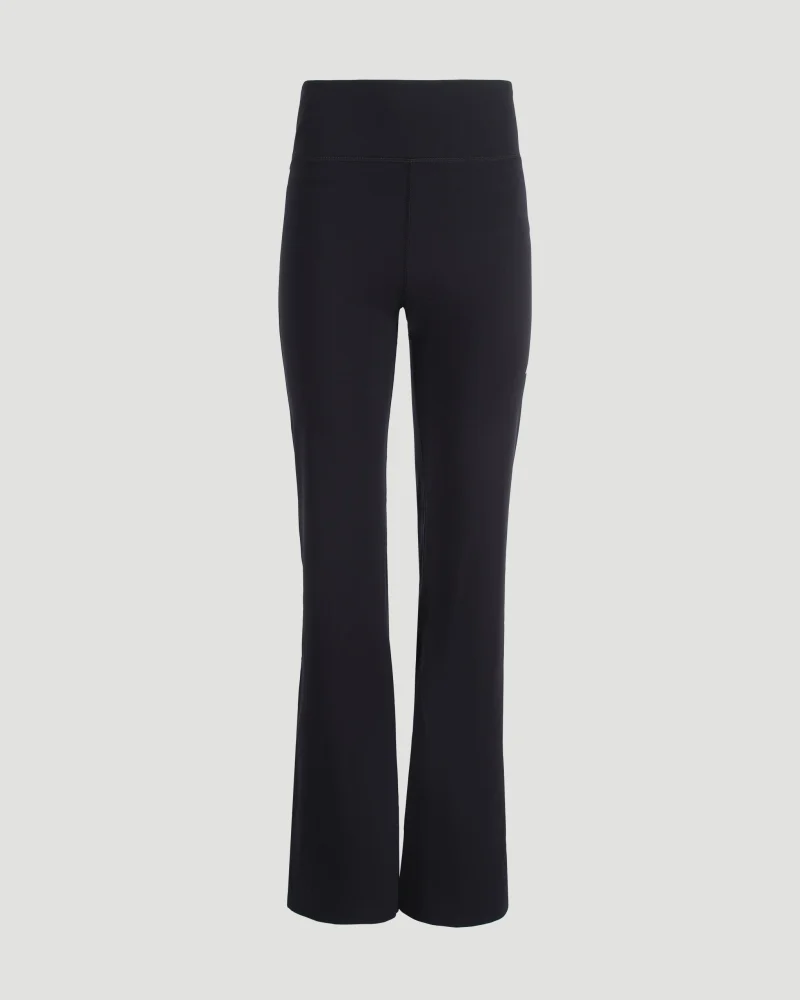 Activewear Flared Slim Pants in Black