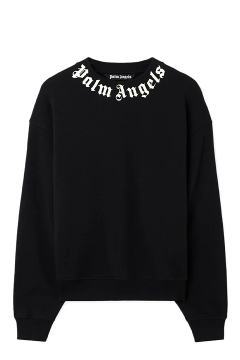 Суичър Neck Logo Regular PAMBA003FL001-1003 black-off white