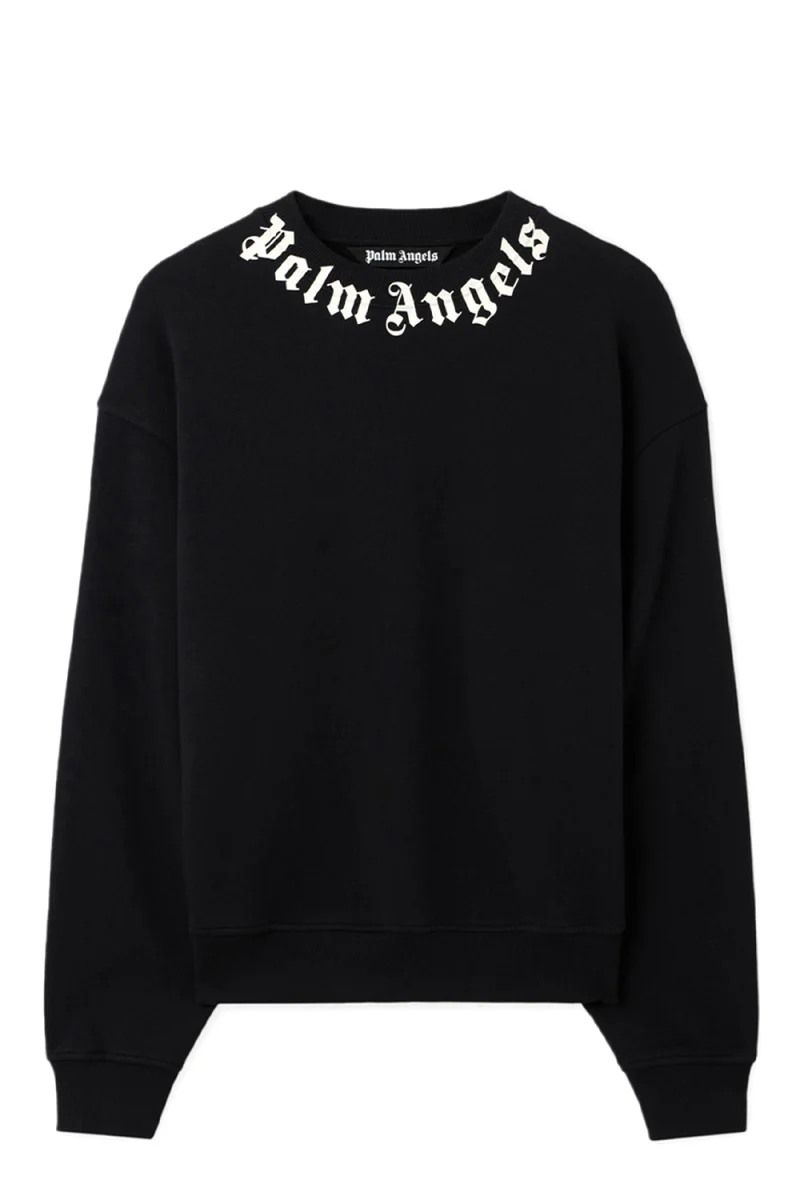Суичър Neck Logo Regular PAMBA003FL001-1003 black-off white
