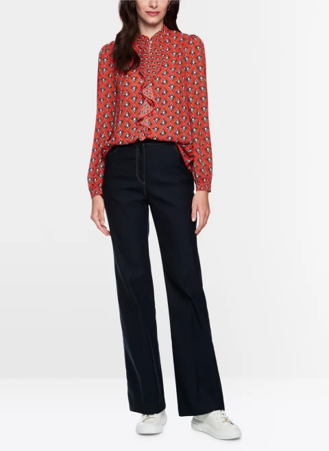 Блуза с цялостен принт Marc Cain Collections — снимка 4