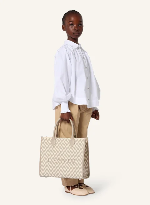 Риза от памучен поплин Lanvin Kids — снимка 5