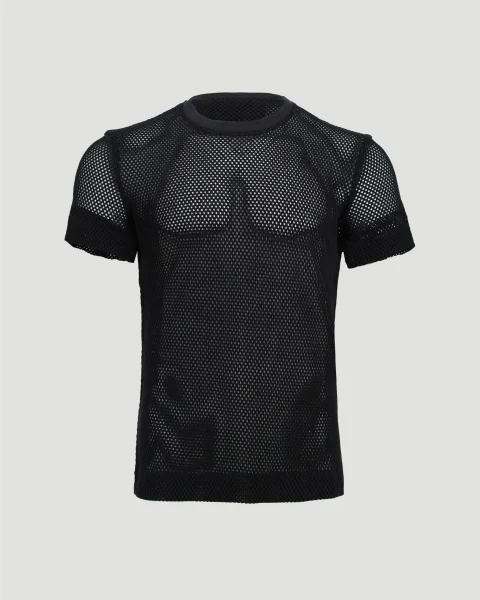 Mesh T-Shirt in Black