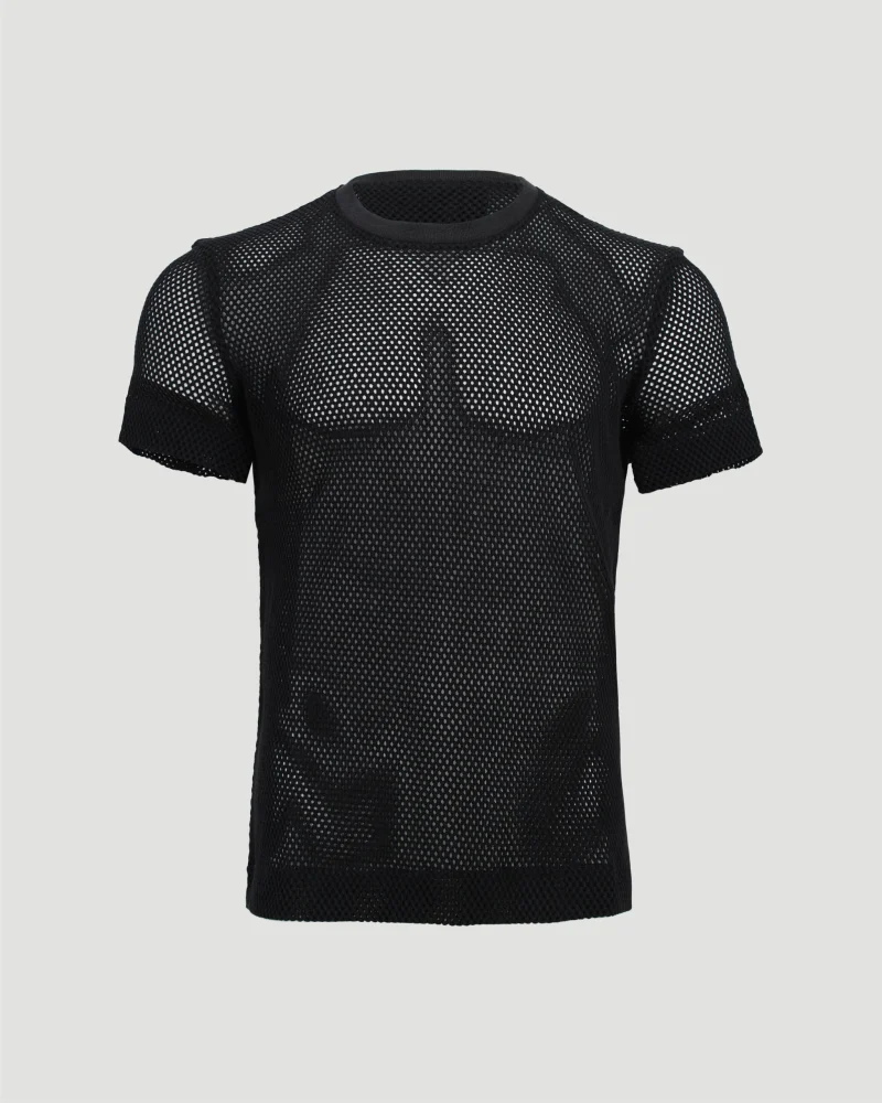 Mesh T-Shirt in Black