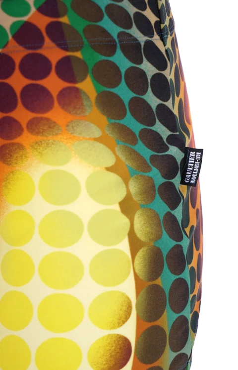 Dot-Print Stretch-Woven Mini Skirt — снимка 2