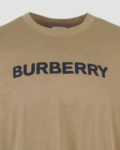 Cotton T-Shirt in Camel — снимка 3