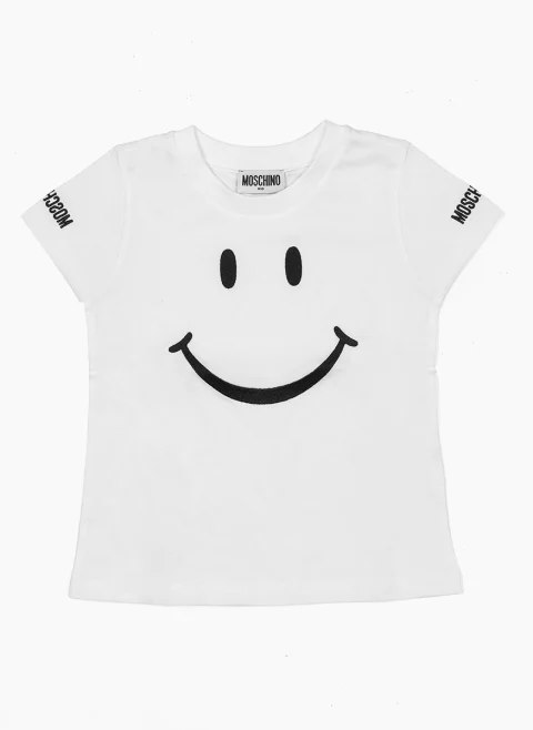 Тишърт с принт 'Smiley face' Moschino Kids