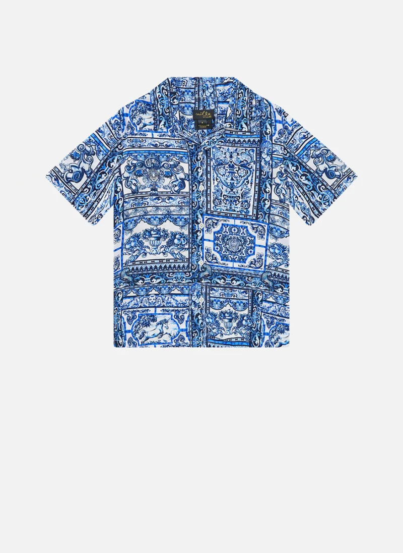 Риза с принт 'Azul aristocracy' Camilla Kids