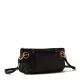 Дамска черна чанта London Shoulder Small BORBONESE — снимка 3
