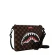 Чанта през рамо SHARKS IN PARIS WTF BUBBLE BROWN CHECK CROSSOVER SPRAYGROUND — снимка 3