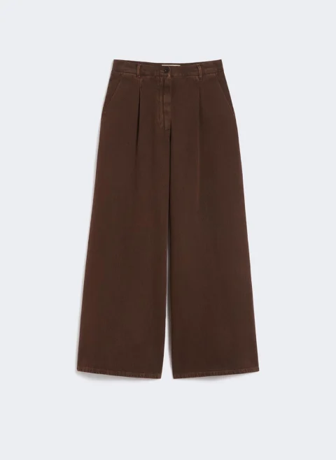 Широк панталон от памук Weekend Max Mara Nanda — снимка 7