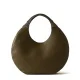 Дамска зелена чанта Full Moon Hobo Large BORBONESE — снимка 2