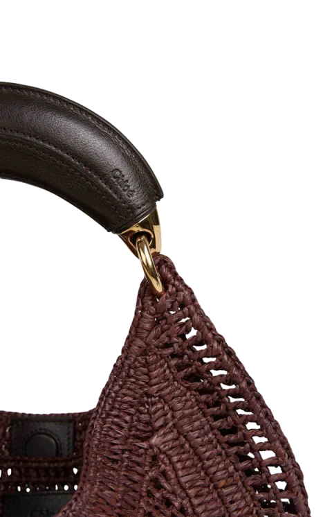 Summer Banana Hobo Bag in Raffia — снимка 5