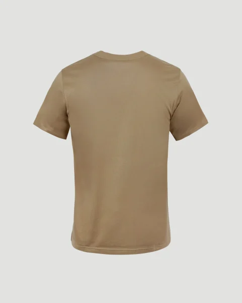 Cotton T-Shirt in Camel — снимка 2