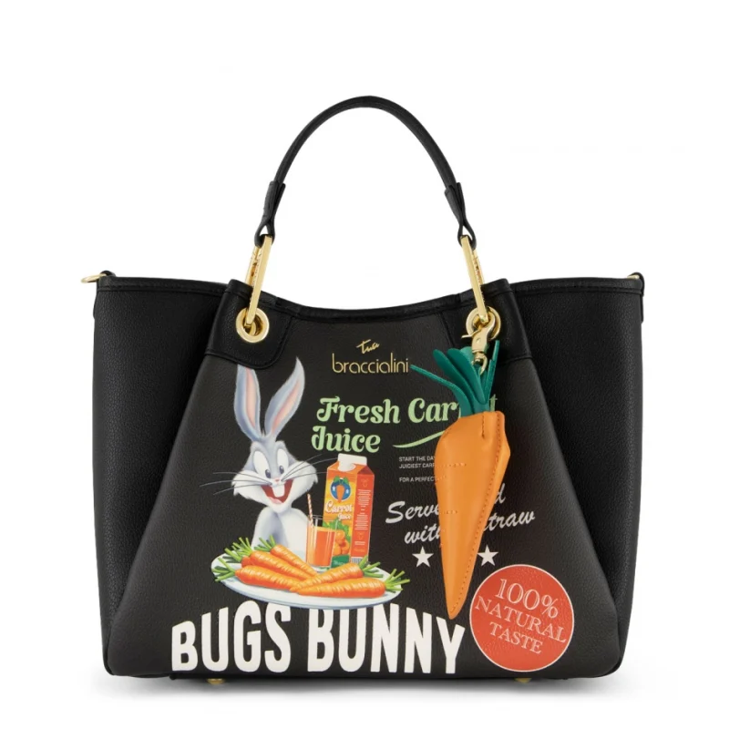 Дамска чернa чанта Amy Looney Tunes Braccialini