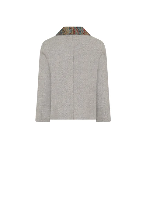 Сако с лен Etro Kids — снимка 2