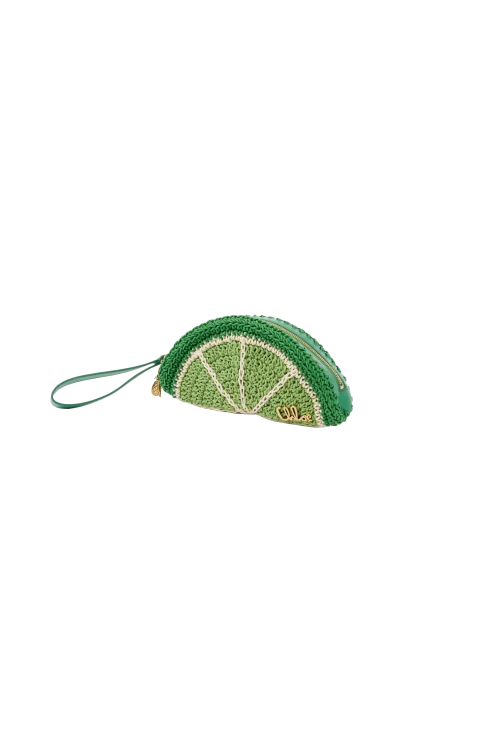 Chloé Tropicus Lime Slice Pouch in Waxed Cord — снимка 3