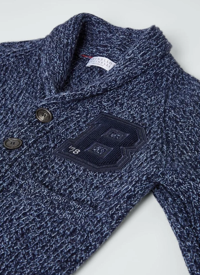 Жилетка с кашмир и коприна Brunello Cucinelli Kids 8 — снимка 2