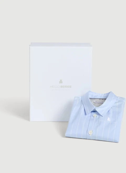 Раирана риза с бродерия Brunello Cucinelli Kids 12-18M — снимка 4