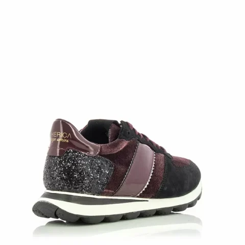 Дамски Сникърс GEOX – D26F4A D SPHERICA VSERIES WINE/BLACK — снимка 4