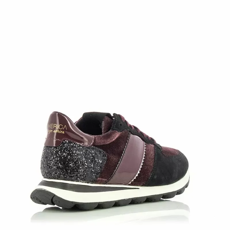 Дамски Сникърс GEOX – D26F4A D SPHERICA VSERIES WINE/BLACK — снимка 4