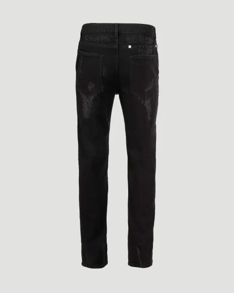 Distressed Jeans in Dark Grey — снимка 2