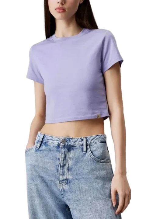 T-Shirt Clean Cropped Short Sleeve Tee J20J225237 VFV persian violet