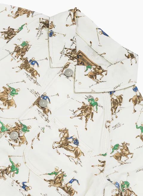 Яке от деним с принт Ralph Lauren Kids 7-16 — снимка 3