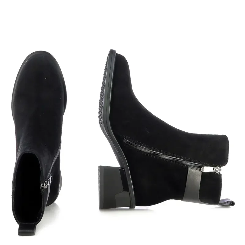 Дамски Боти На Ток CARLO FABIANI – 19555538 BLACK SUEDE — снимка 5